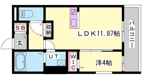 飾磨駅 徒歩12分 3階の物件間取画像